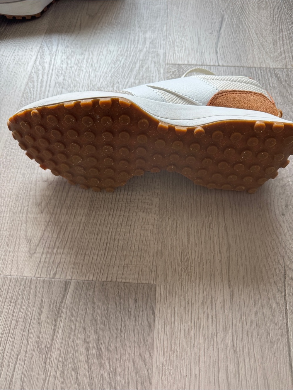 adidas Cream and Tan Retro Runner Sneakers 327 style - Picture 6 of 12